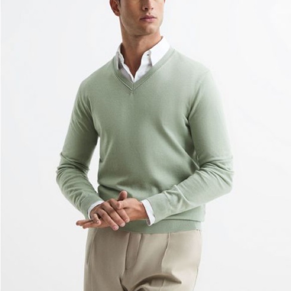Club Room 100% Cashmere Men’s V-Neck Sweater Size XXL Green - Picture 1 of 6